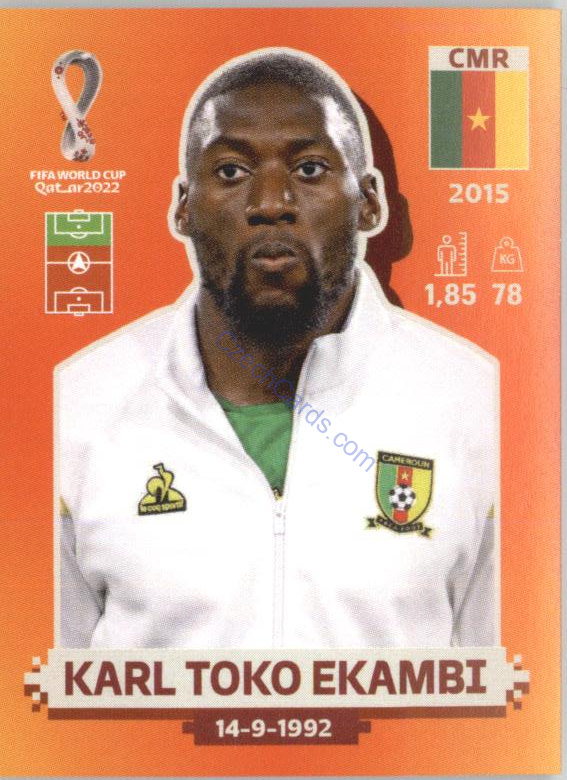 Karl Toko Ekambi 2022 Panini WC Qatar Sticker #CMR 19