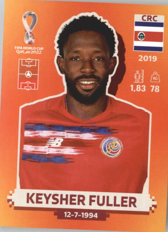 Keysher Fuller 2022 Panini WC Qatar Sticker #CRC 7