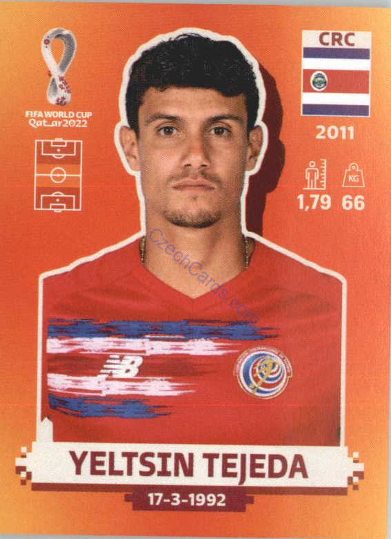 Yeltsin Tejeda 2022 Panini WC Qatar Sticker #CRC 14