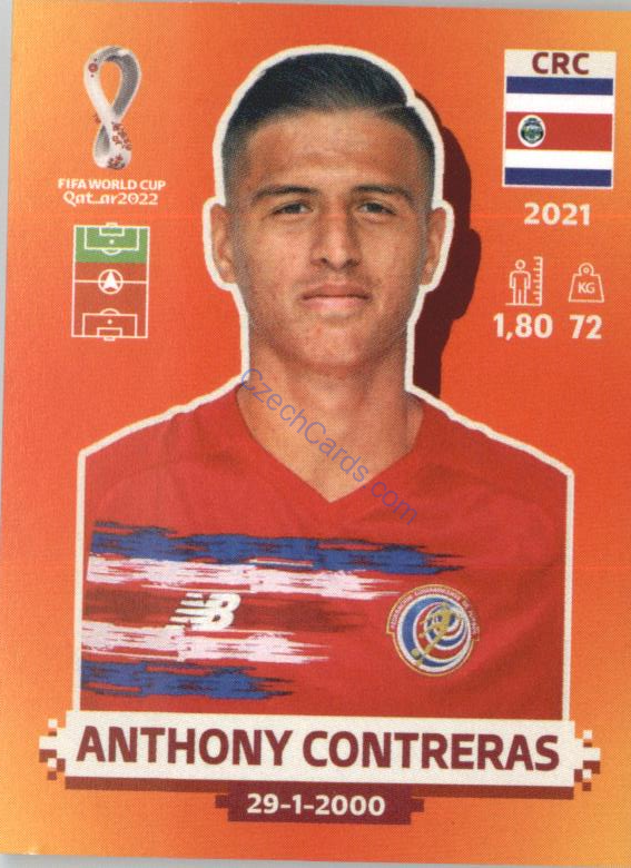 Anthony Contreras 2022 Panini WC Qatar Sticker #CRC 17