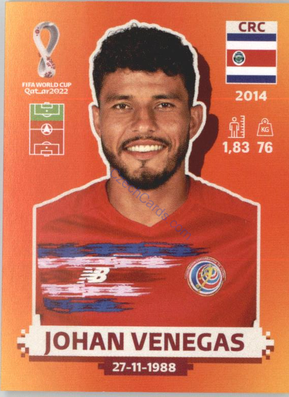 Johan Venegas 2022 Panini WC Qatar Sticker #CRC 19