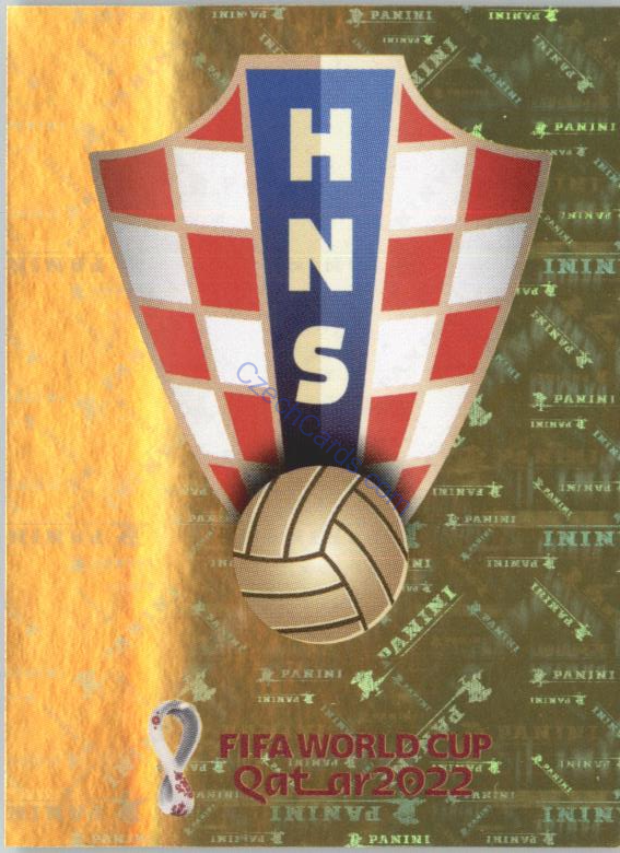Team Logo Croatia 2022 Panini WC Qatar Sticker Foil #CRO 1