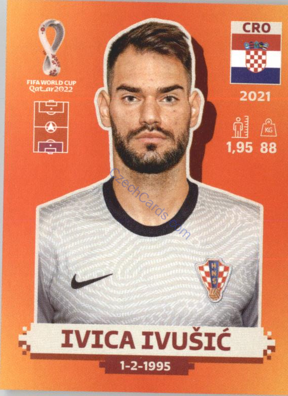 Ivica Ivušić 2022 Panini WC Qatar Sticker #CRO 3