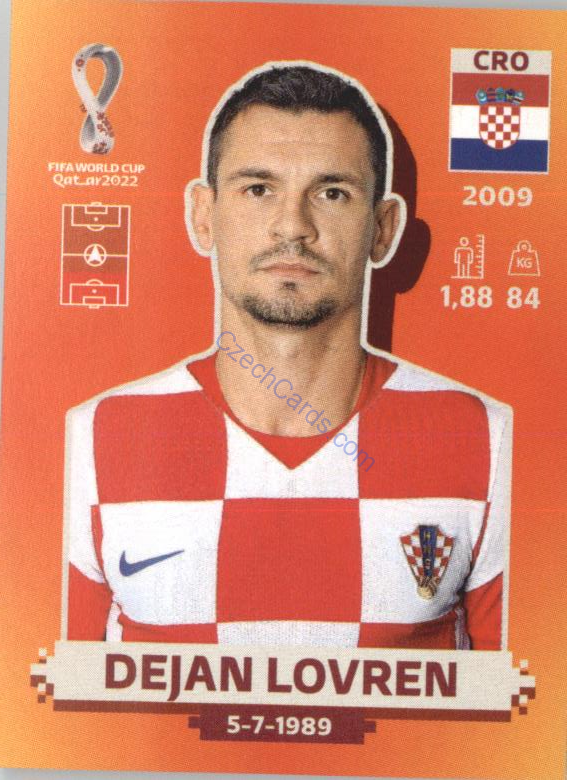Dejan Lovren 2022 Panini WC Qatar Sticker #CRO 7