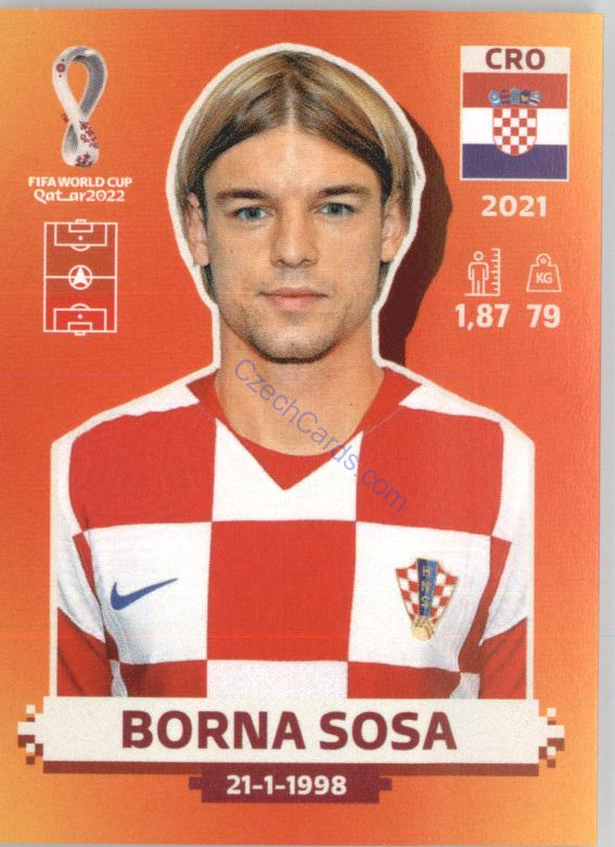 Borna Sosa 2022 Panini WC Qatar Sticker #CRO 8