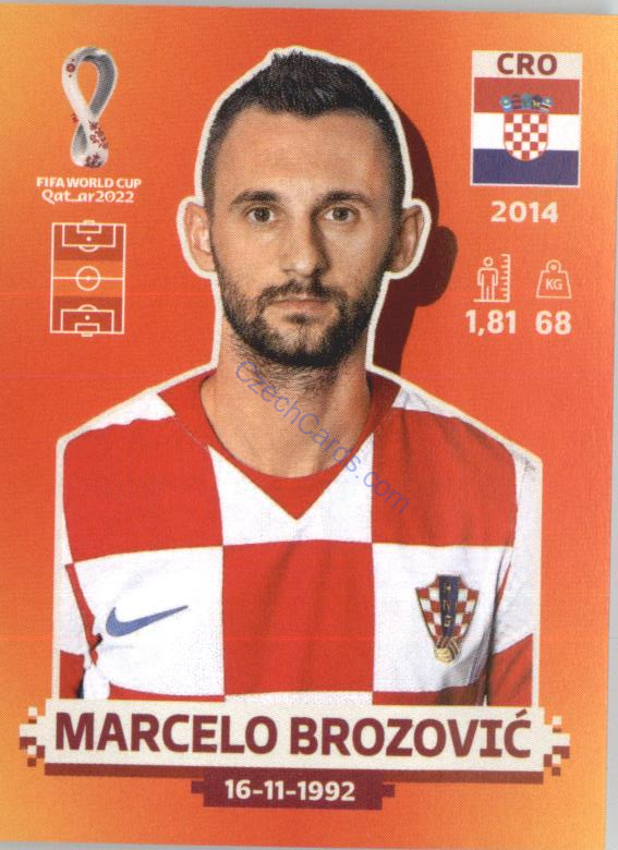 Marcelo Brozović 2022 Panini WC Qatar Sticker #CRO 10