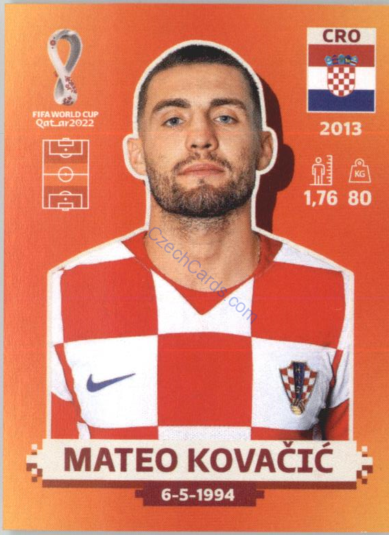 Mateo Kovačić 2022 Panini WC Qatar Sticker #CRO 11