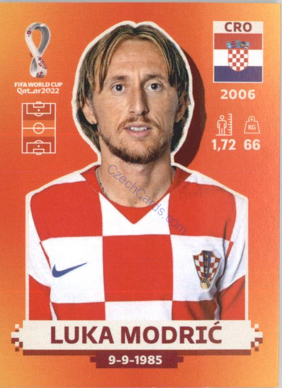 Luka Modrić 2022 Panini WC Qatar Sticker #CRO 12