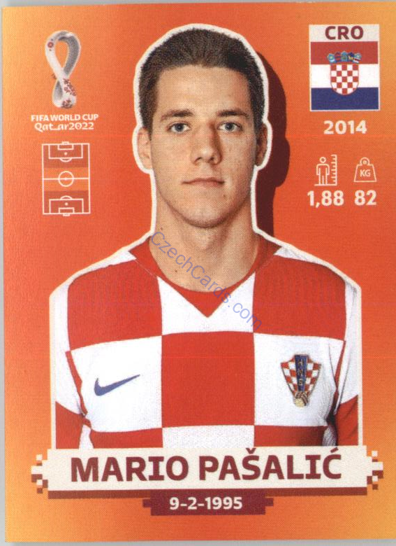 Mario Pašalić 2022 Panini WC Qatar Sticker #CRO 13