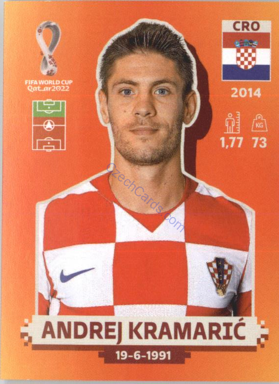 Andrej Kramarić 2022 Panini WC Qatar Sticker #CRO 17