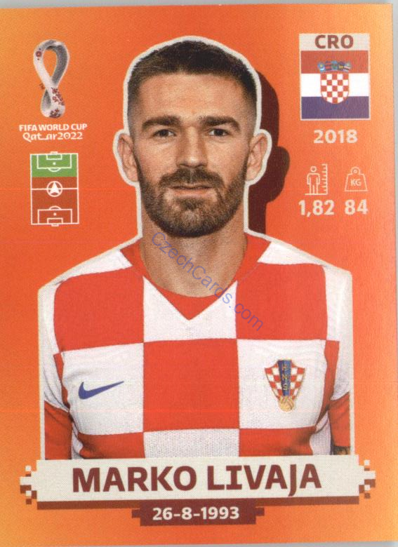 Marko Livaja 2022 Panini WC Qatar Sticker #CRO 18