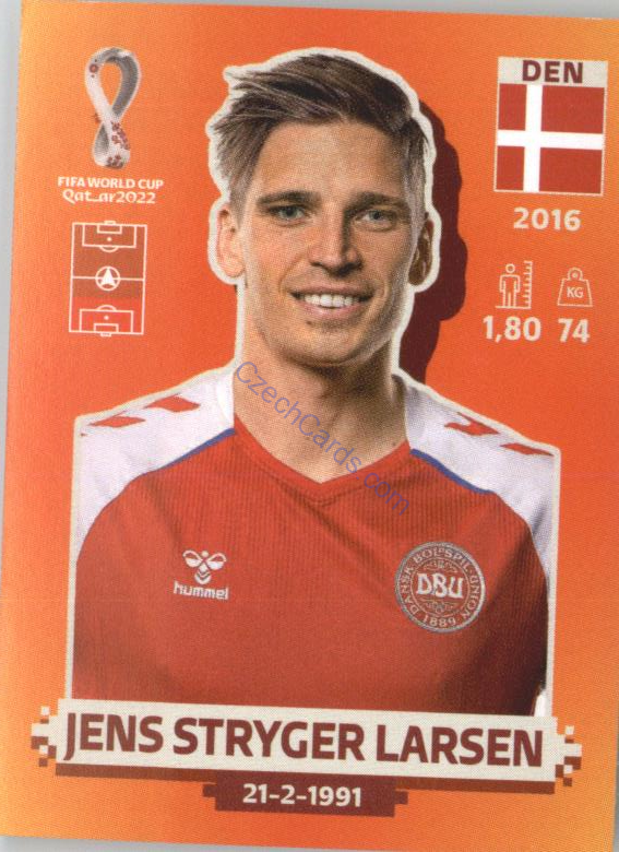 Jens Stryger Larsen 2022 Panini WC Qatar Sticker #DEN 7