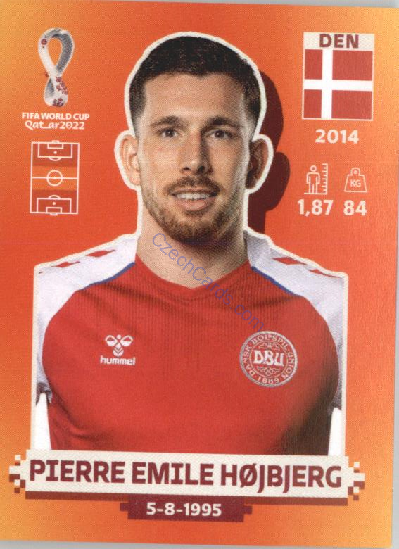Pierre Emile Højbjerg 2022 Panini WC Qatar Sticker #DEN 12