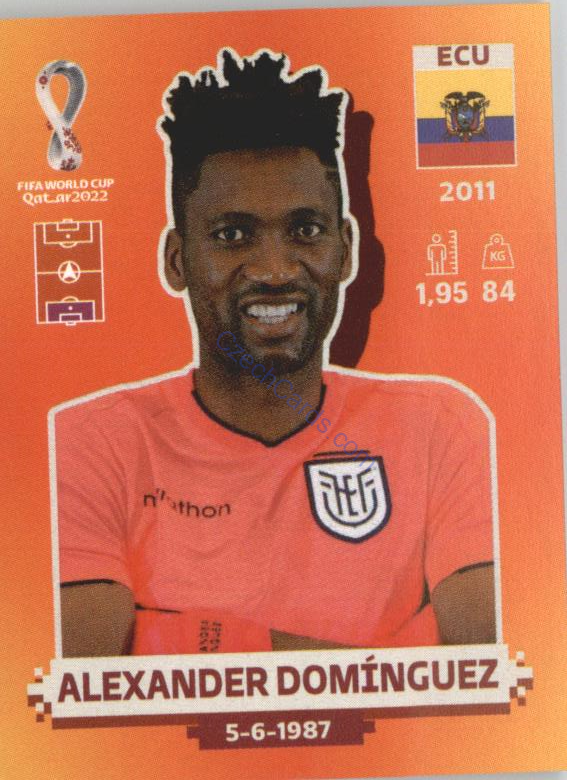 Alexander Domínguez 2022 Panini WC Qatar Sticker #ECU 3