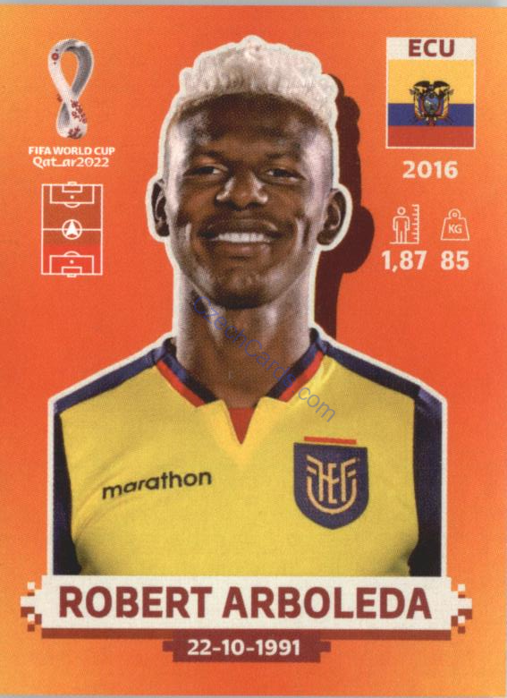 Robert Arboleda 2022 Panini WC Qatar Sticker #ECU 4