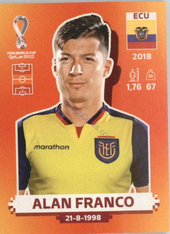 Alan Franco 2022 Panini WC Qatar Sticker #ECU 11