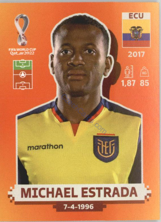 Michael Estrada 2022 Panini WC Qatar Sticker #ECU 15