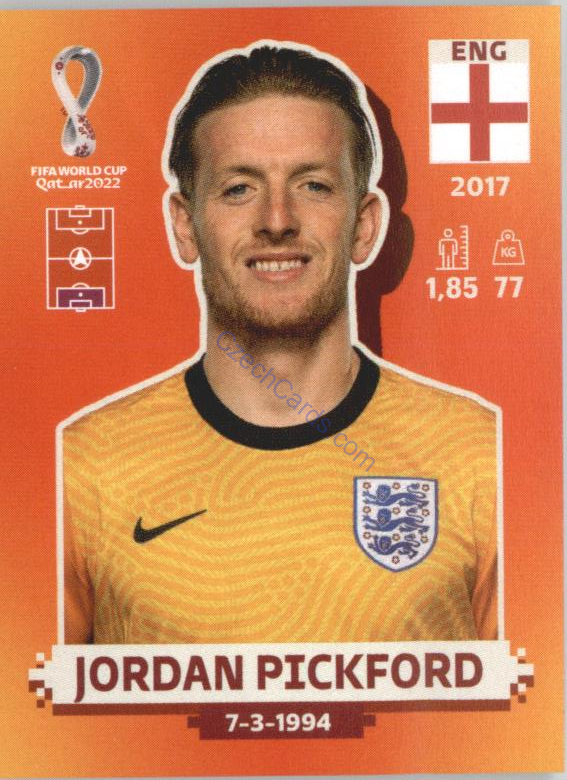 Jordan Pickford 2022 Panini WC Qatar Sticker #ENG 2