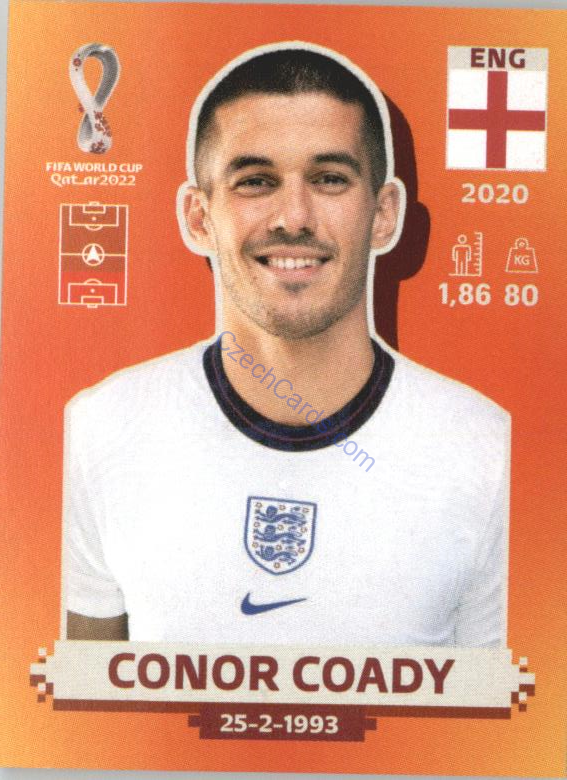 Conor Coady 2022 Panini WC Qatar Sticker #ENG 5