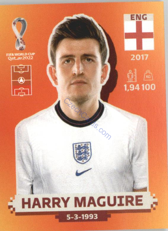 Harry Maguire 2022 Panini WC Qatar Sticker #ENG 6