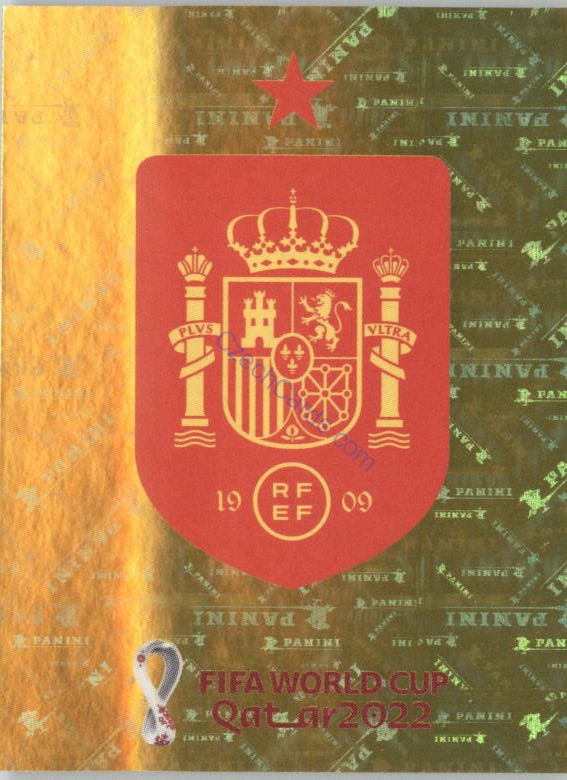 Team Logo Spain 2022 Panini WC Qatar Sticker Foil #ESP 1