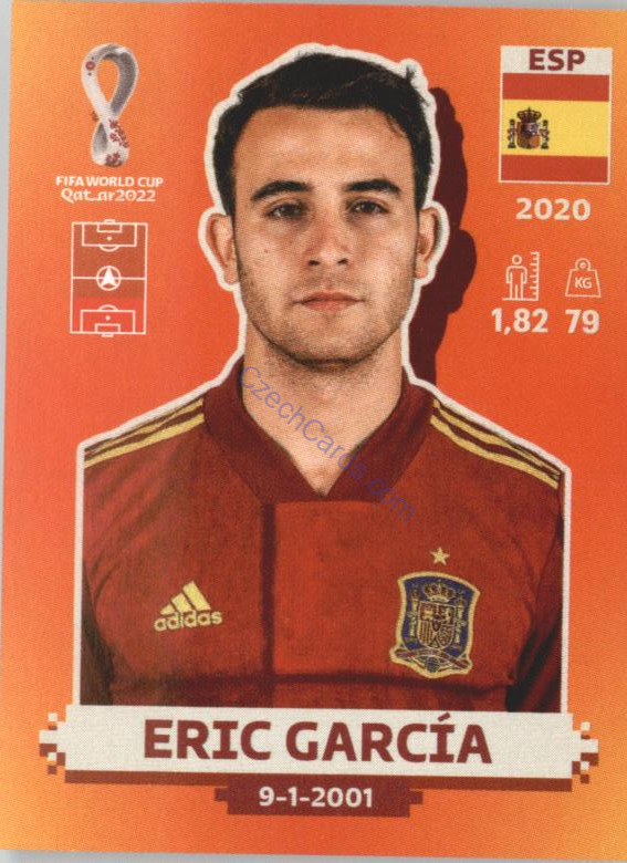 Eric García 2022 Panini WC Qatar Sticker #ESP 5