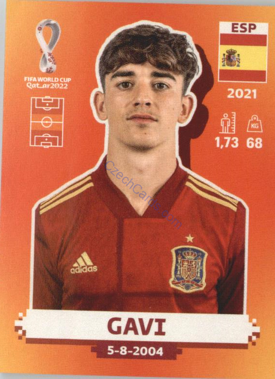 Gavi 2022 Panini WC Qatar Sticker #ESP 9