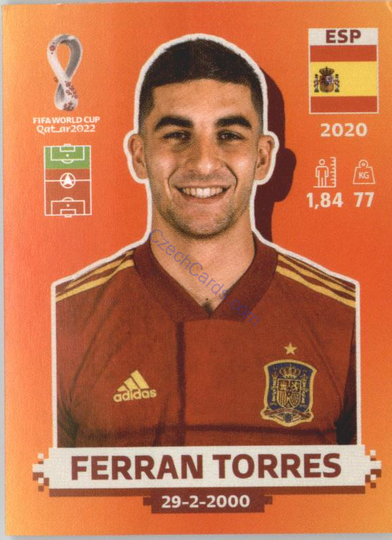 Ferran Torres 2022 Panini WC Qatar Sticker #ESP 17