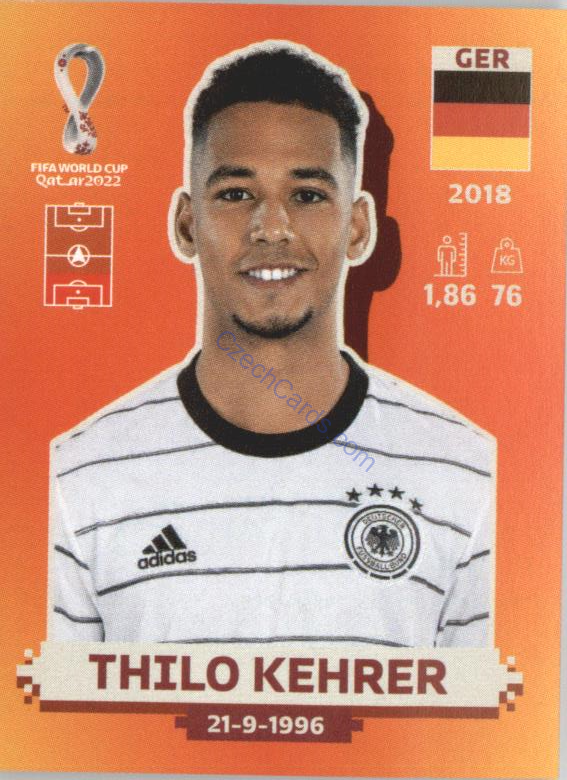 Thilo Kehrer 2022 Panini WC Qatar Sticker #GER 6