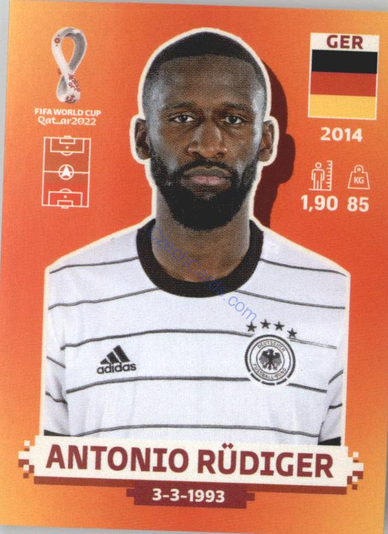 Antonio Rüdiger 2022 Panini WC Qatar Sticker #GER 8