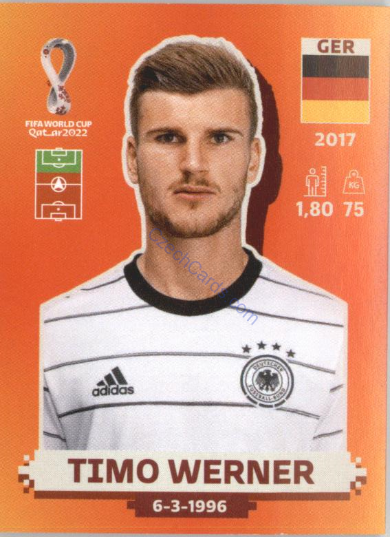 Timo Werner 2022 Panini WC Qatar Sticker #GER 19