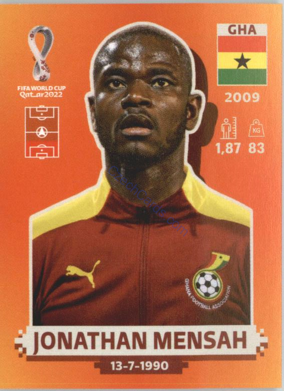 Jonathan Mensah 2022 Panini WC Qatar Sticker #GHA 8