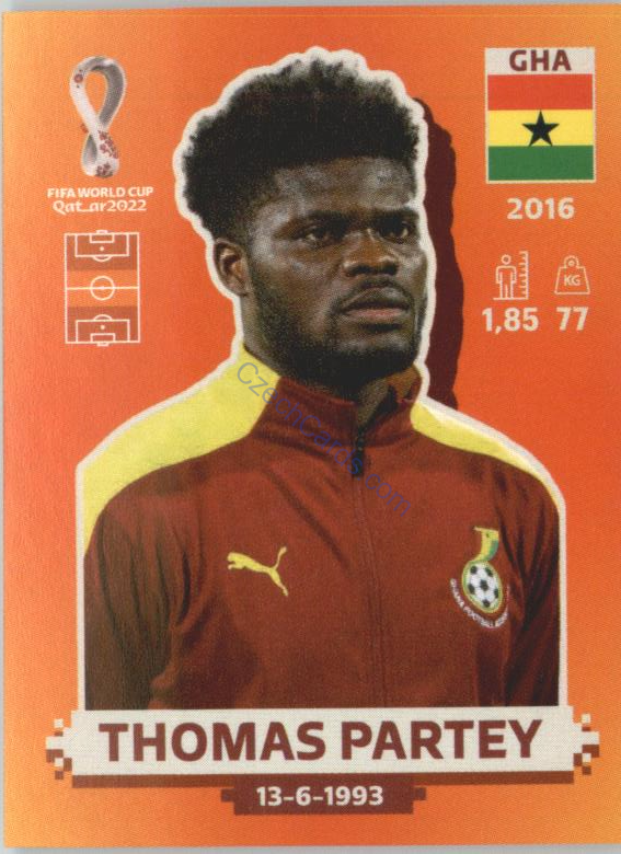 Thomas Partey 2022 Panini WC Qatar Sticker #GHA 13