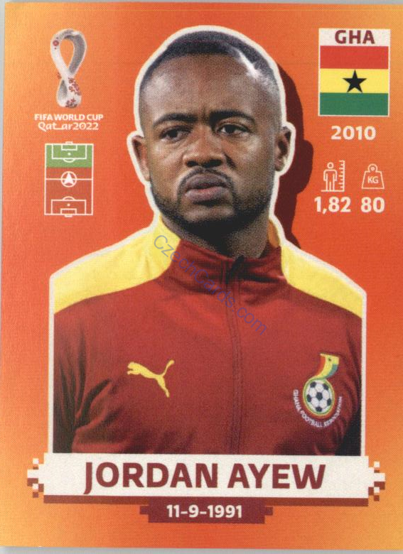 Jordan Ayew 2022 Panini WC Qatar Sticker #GHA 17