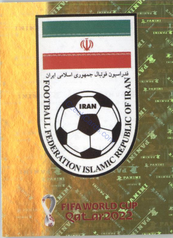 Team Logo Iran 2022 Panini WC Qatar Sticker Foil #IRN 1