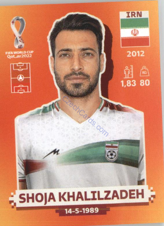 Shoja Khalilzadeh 2022 Panini WC Qatar Sticker #IRN 7