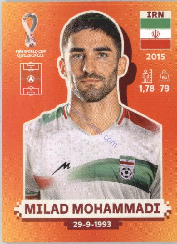 Milad Mohammadi 2022 Panini WC Qatar Sticker #IRN 8