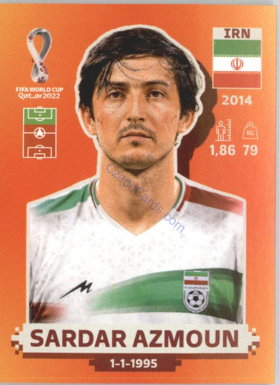 Sardar Azmoun 2022 Panini WC Qatar Sticker #IRN 17