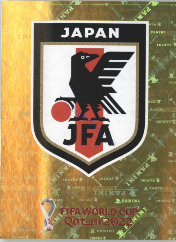 Team Logo Japan 2022 Panini WC Qatar Sticker Foil #JPN 1