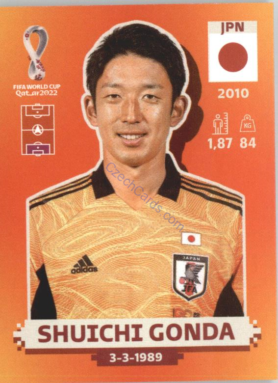 Shuichi Gonda 2022 Panini WC Qatar Sticker #JPN 2