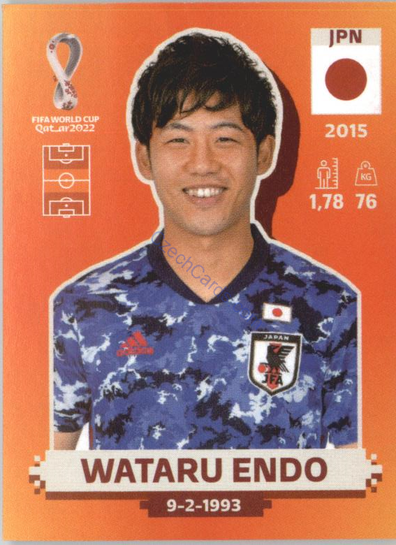 Wataru Endo 2022 Panini WC Qatar Sticker #JPN 9