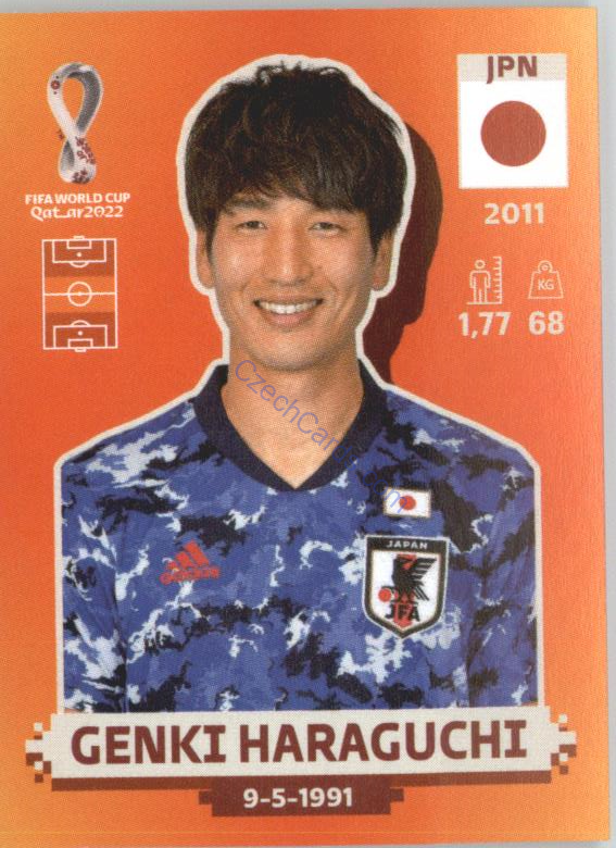 Genki Haraguchi 2022 Panini WC Qatar Sticker #JPN 10