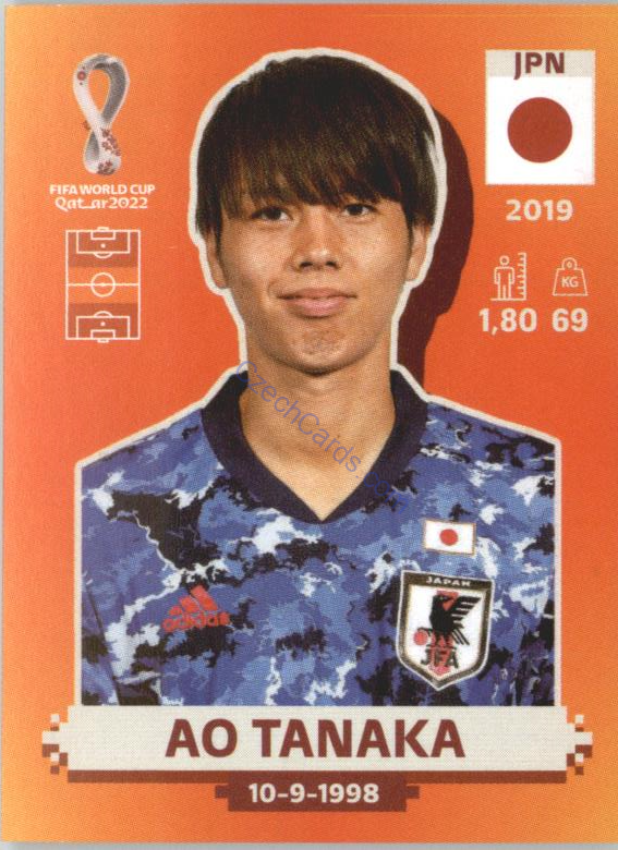 Ao Tanaka 2022 Panini WC Qatar Sticker #JPN 13