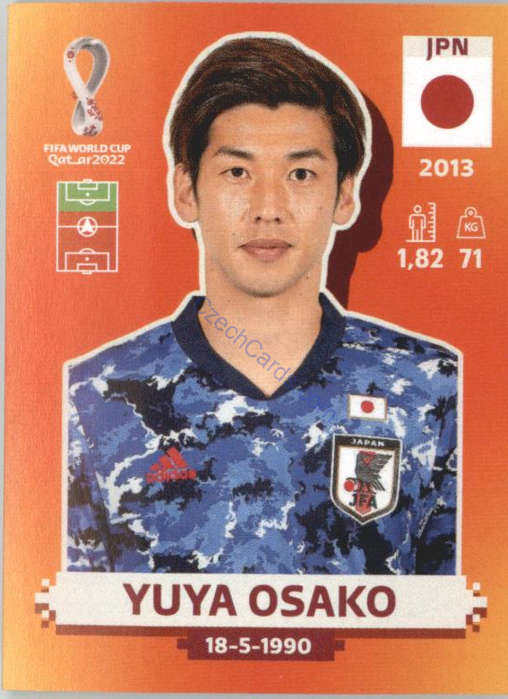 Yuya Osako 2022 Panini WC Qatar Sticker #JPN 19