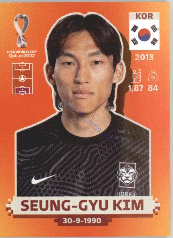 Seung-gyu Kim 2022 Panini WC Qatar Sticker #KOR 2