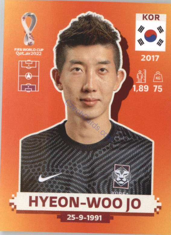 Hyeon-woo Jo 2022 Panini WC Qatar Sticker #KOR 3