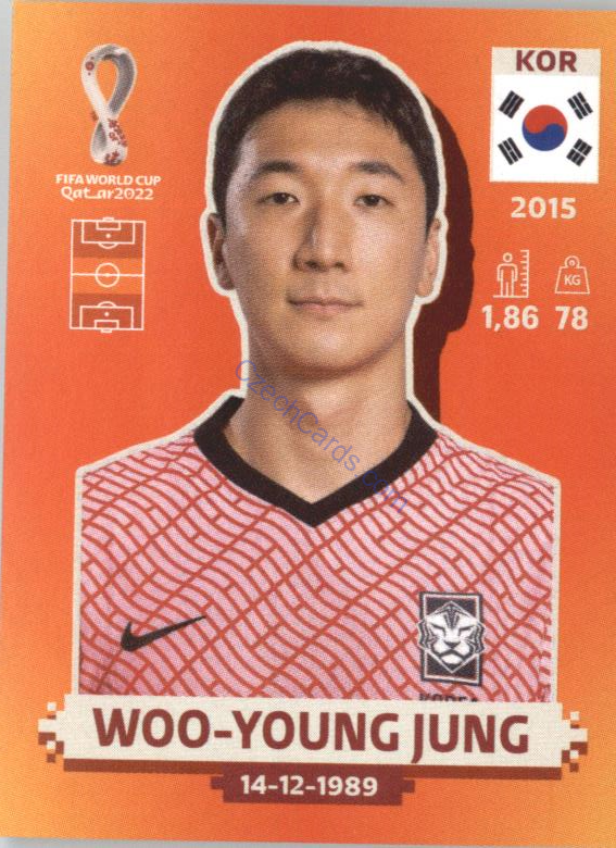 Woo-young Jung 2022 Panini WC Qatar Sticker #KOR 11