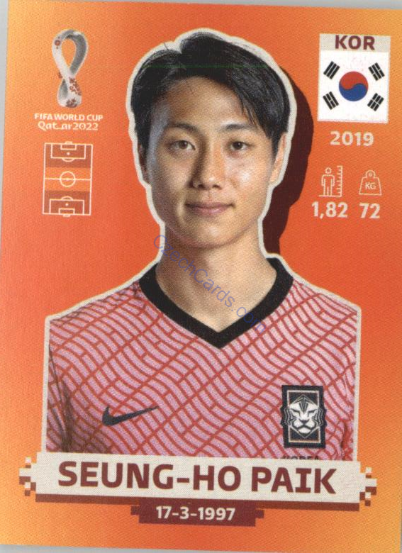 Seung-ho Paik 2022 Panini WC Qatar Sticker #KOR 13