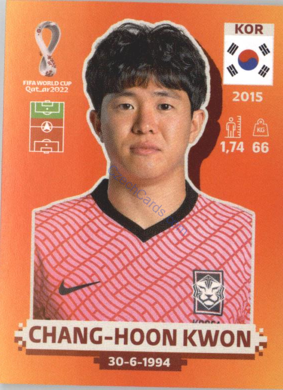 Chang-hoon Kwon 2022 Panini WC Qatar Sticker #KOR 17