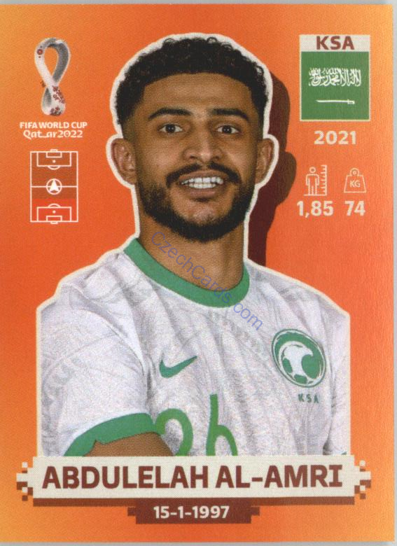 Abdulelah Al-Amri 2022 Panini WC Qatar Sticker #KSA 4